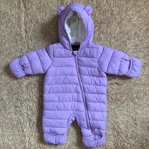 George Lavender Puffer Baby Snowsuit